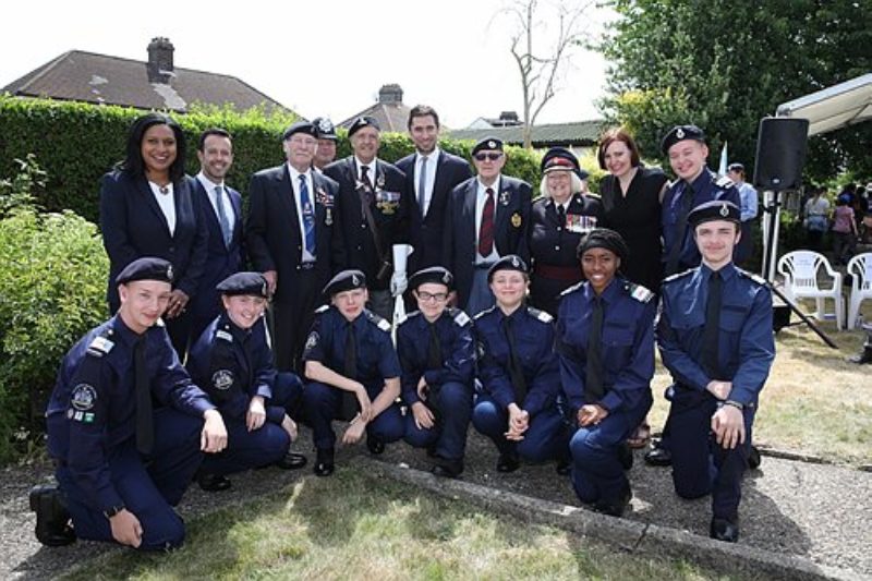 Vicky with veterans, cadets, Mayor Damien Egan, Janet Daby MP & Cllr Kevin Bonovia