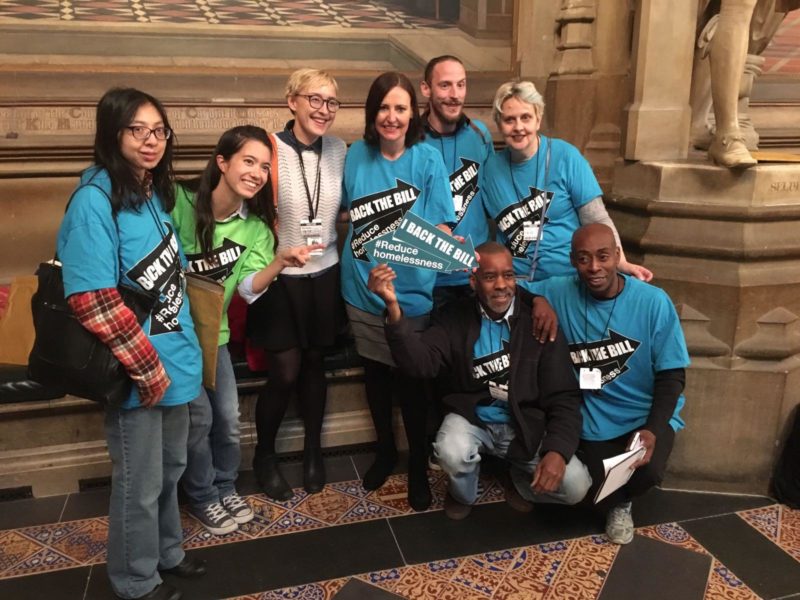 Meeting with constituents during the Homelessness Reduction Bill mass lobby in Parliament