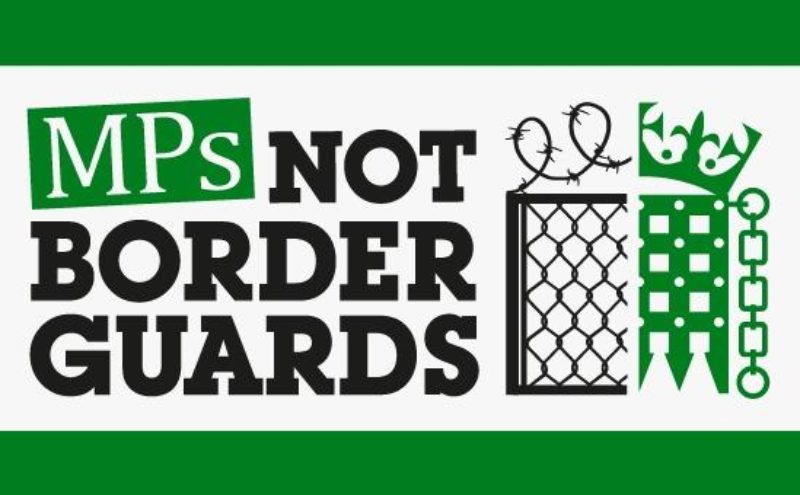 MPs Not Border Guards campaign logo