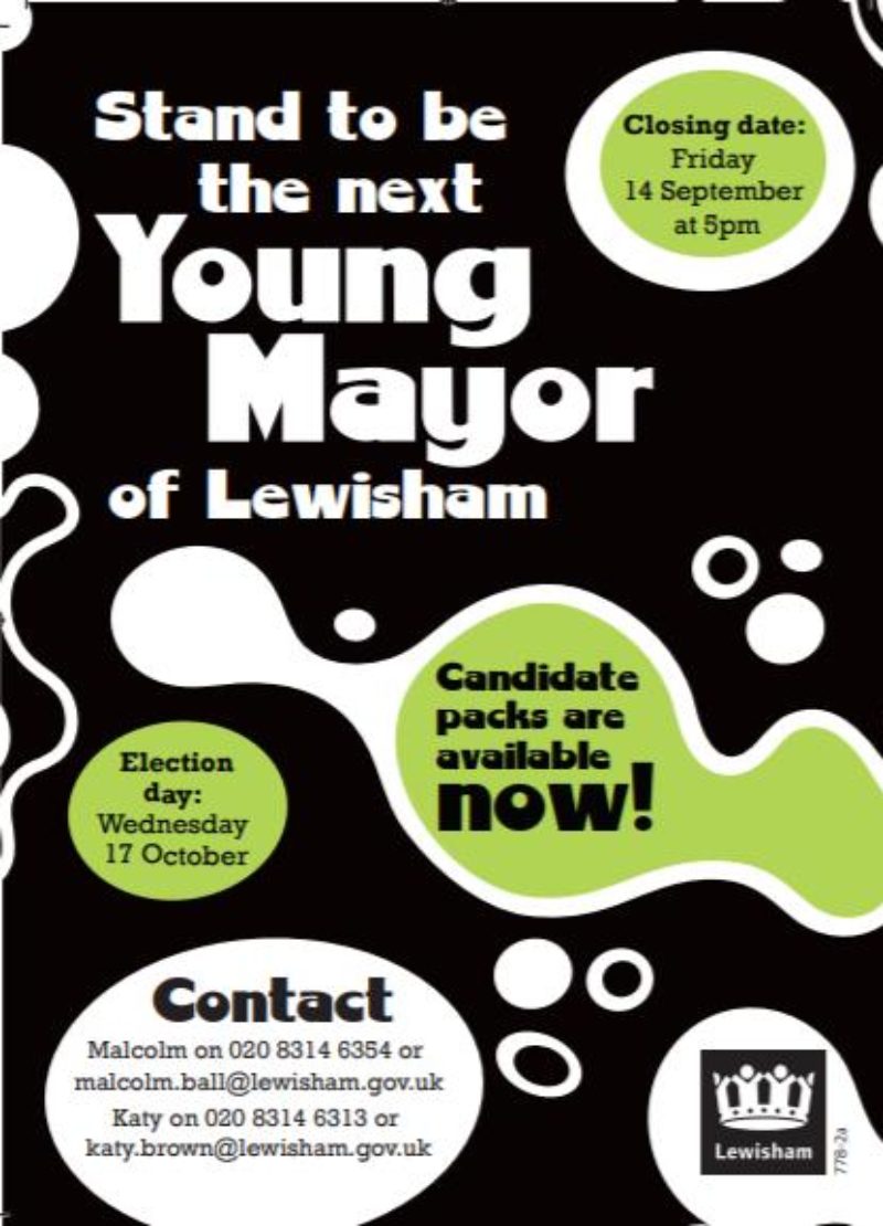 Lewisham Young Mayor poster
