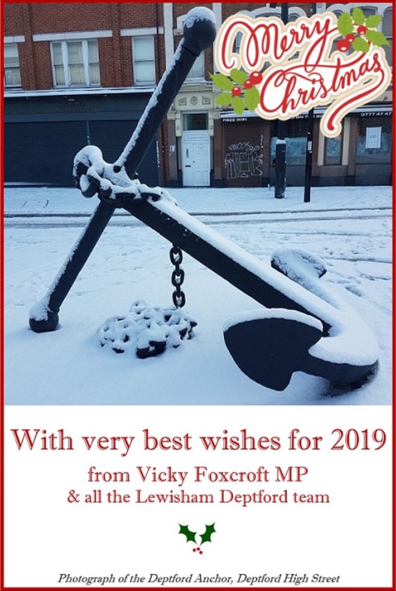 Vicky Foxcroft Christmas Card 2018