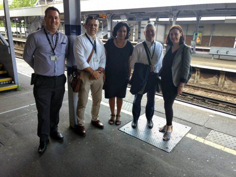 Janet and Vicky meeting with representatives at Hither Green station