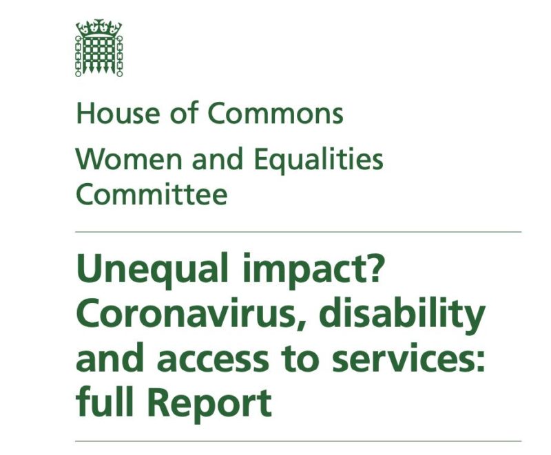 HoC Women and Equalities Committee report cover
