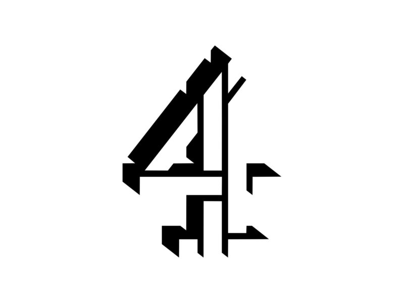 black and white channel 4 logo 